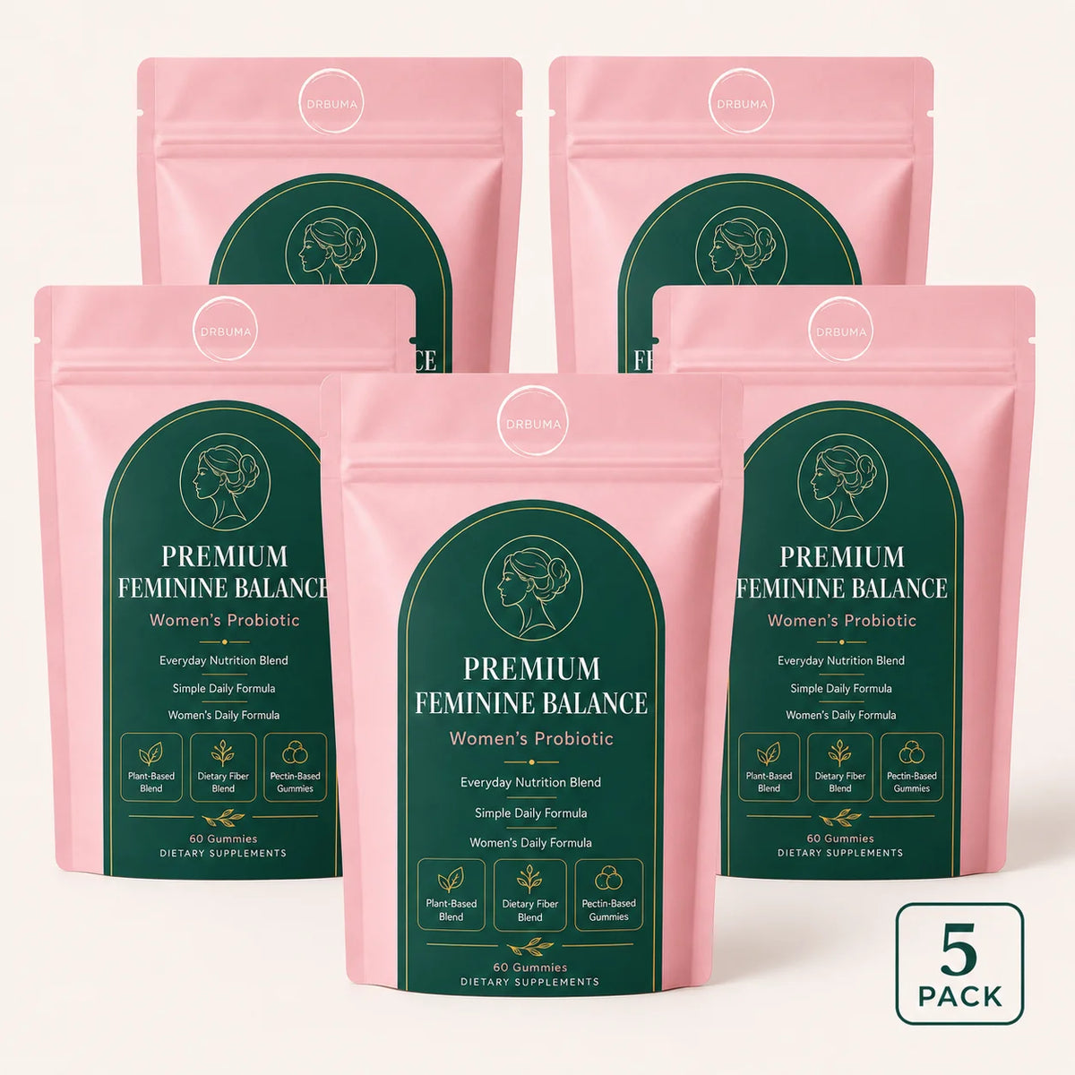 Plant-Based Probiotic Nutritional Gummies With Dietary Fiber And Pectin
