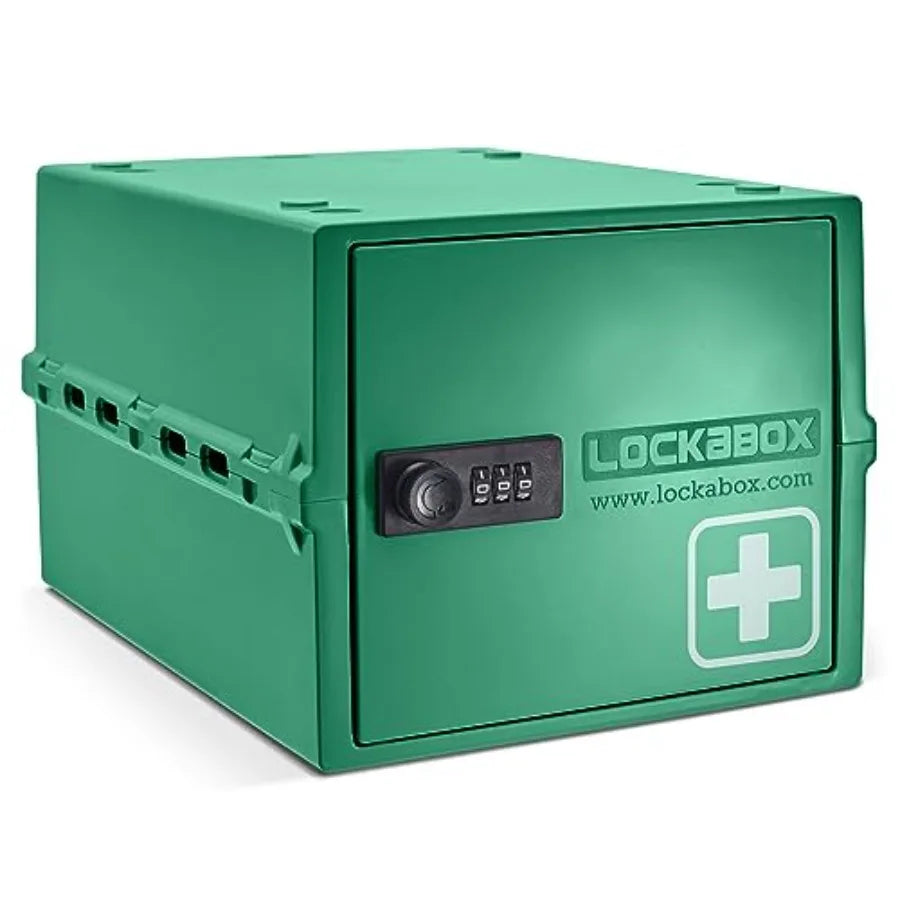 One™ Premium Lock Box Medium Combination Lock Box For Food, Medicine and Home Safety External Size 12 x 8 x 6.6 Inch