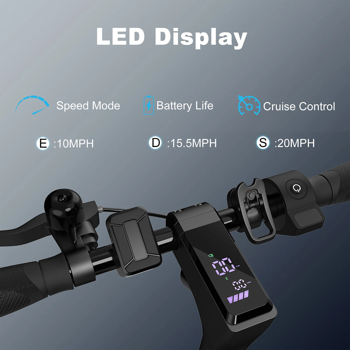 CAROMA 500W Foldable Electric Scooter 40 to 60 Km Range