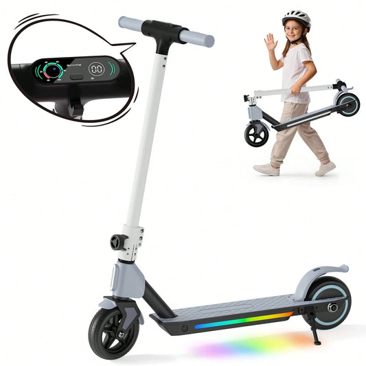 SIMATE S2 Kids Electric Scooter Foldable With LED Display Brakes