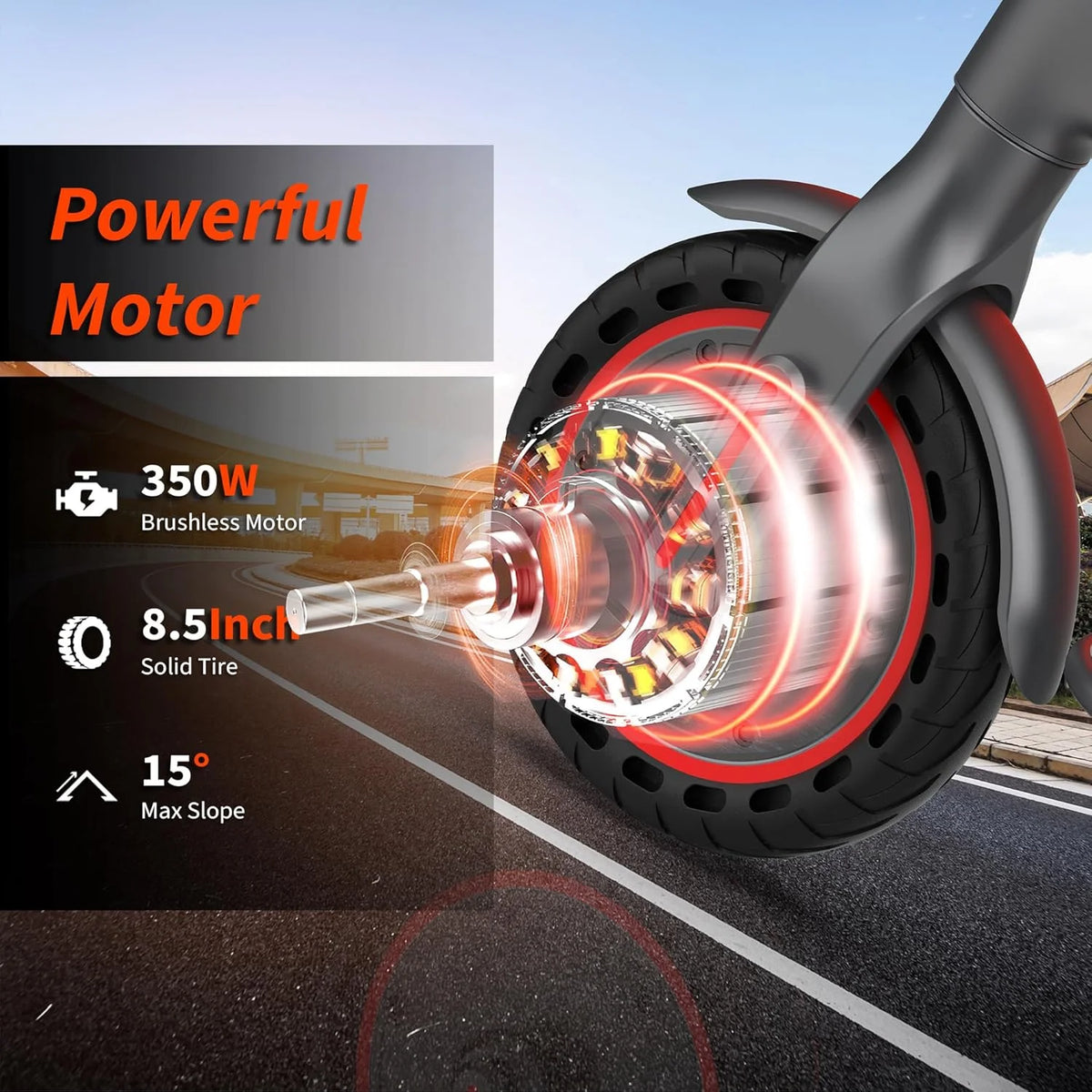 AOVOPRO ES80 Electric Scooter 350W Foldable 19 MPH Max Speed