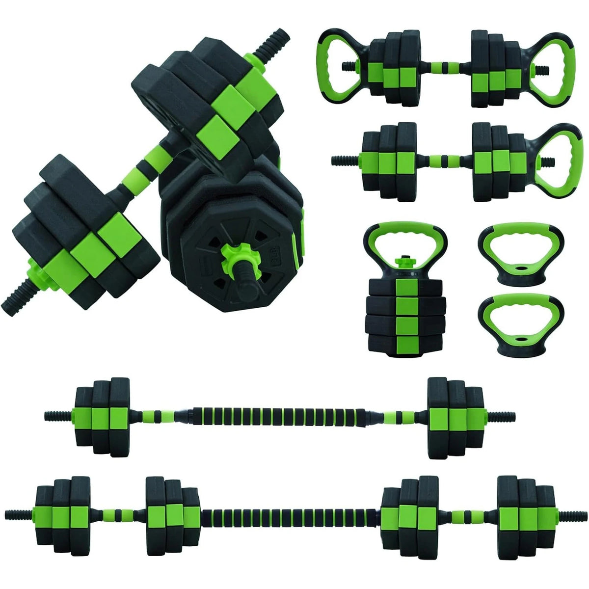 HiMISS 66lbs 88lbs 4 In 1 Adjustable Kettlebell Dumbbell Set For Home Gym