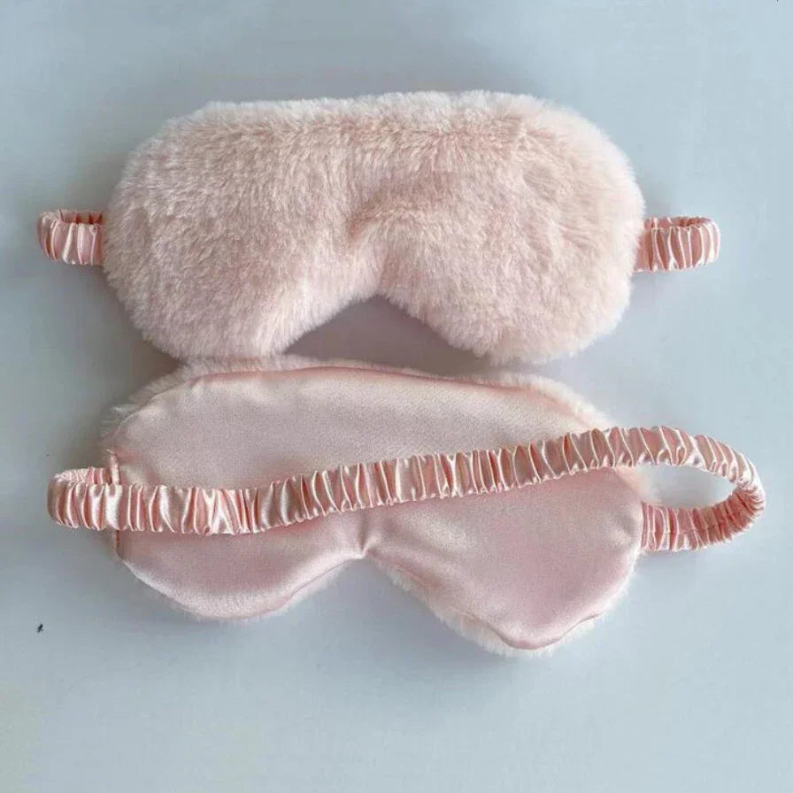 Soft Plush Light Blocking Sleep Mask for Restful Naps