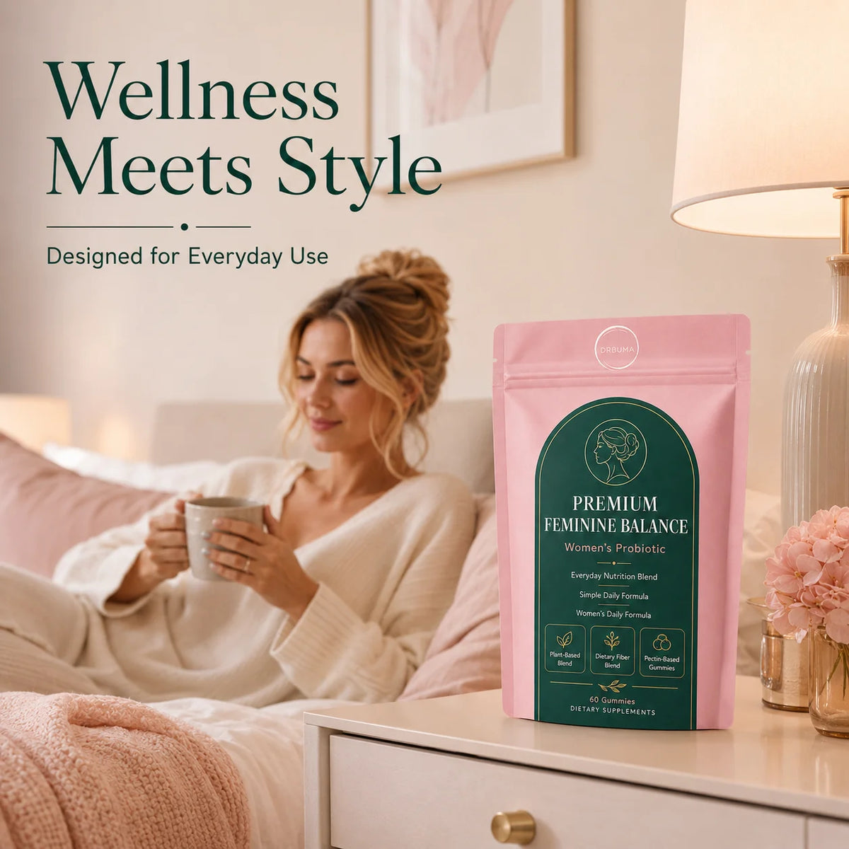 Plant-Based Probiotic Nutritional Gummies With Dietary Fiber And Pectin