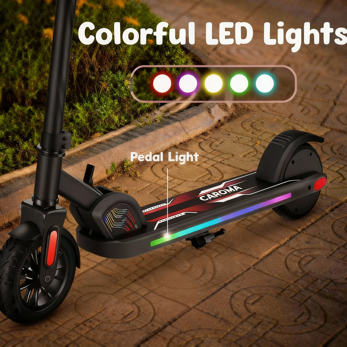 CAROMA 150W Kids Electric Scooter Foldable With LED Display UL2272