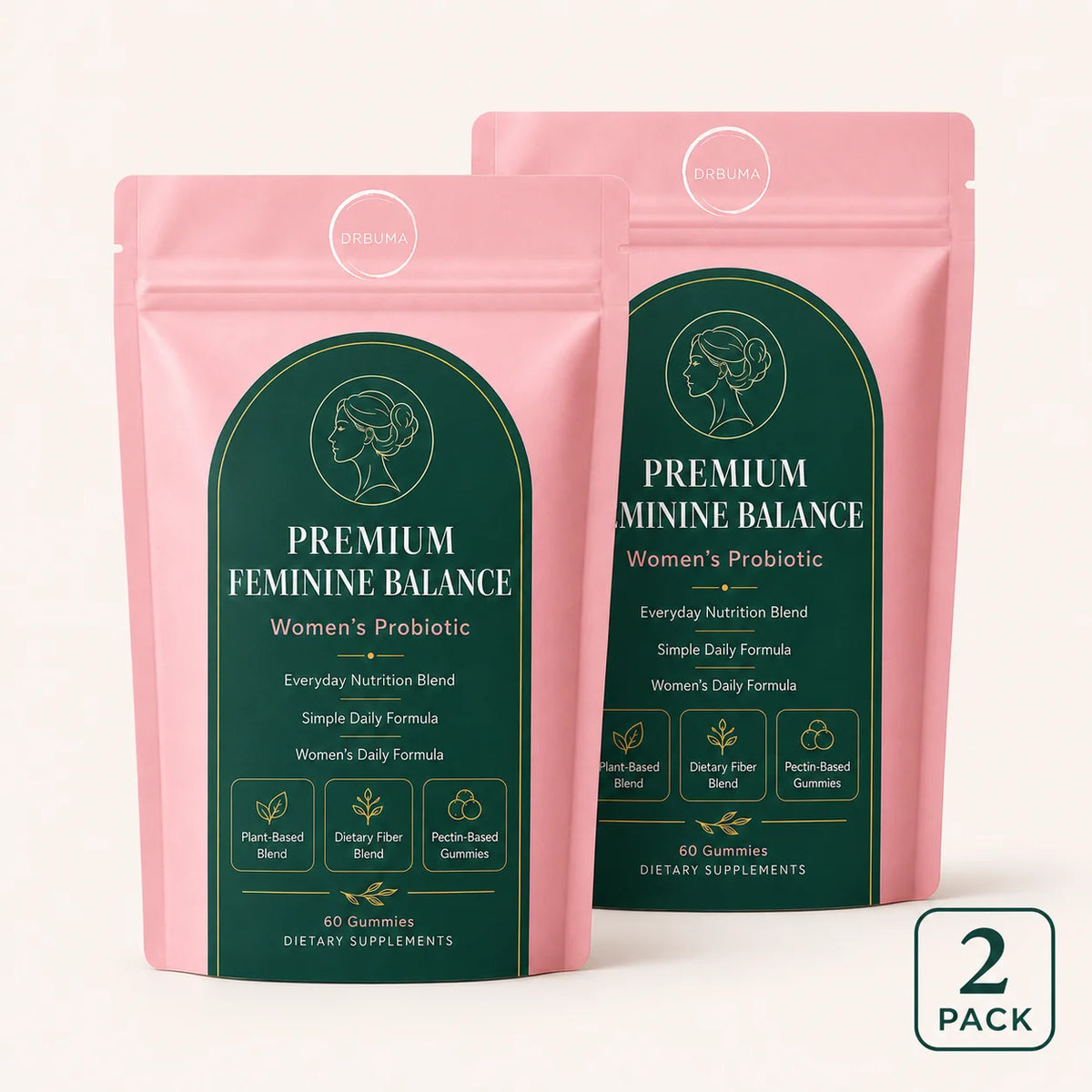 Plant-Based Probiotic Nutritional Gummies With Dietary Fiber And Pectin
