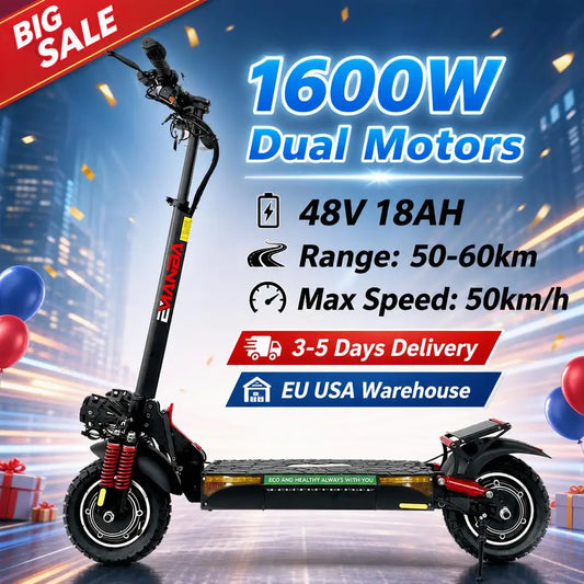 Emanba X4 Dual 800W Electric Scooter 50 To 60km Range