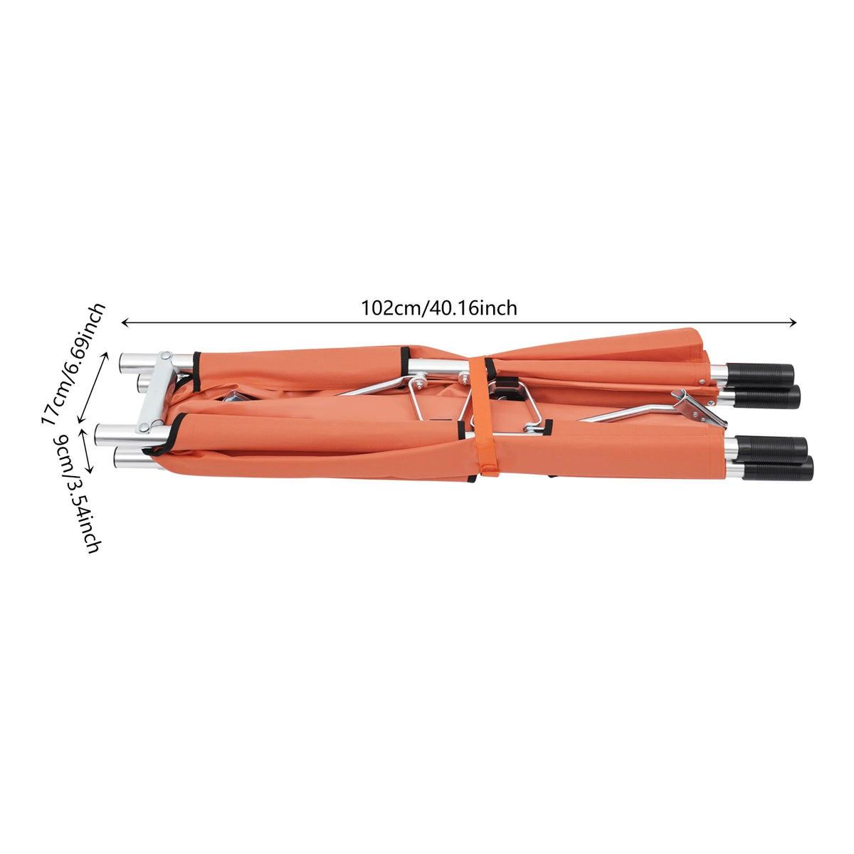 Foldable Medical Emergency Stretcher Portable Patient Transport Stretcher with Safety Belts 350LBS Capacity