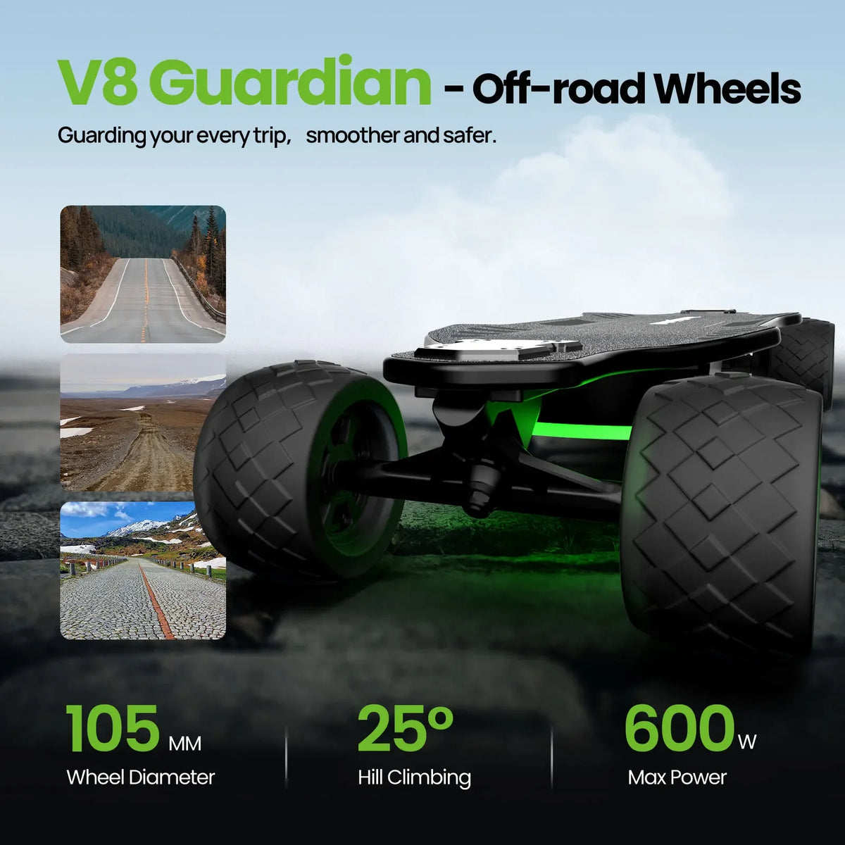 Isinwheel V8 Dual Motor Electric Scooter 600W 37V Battery