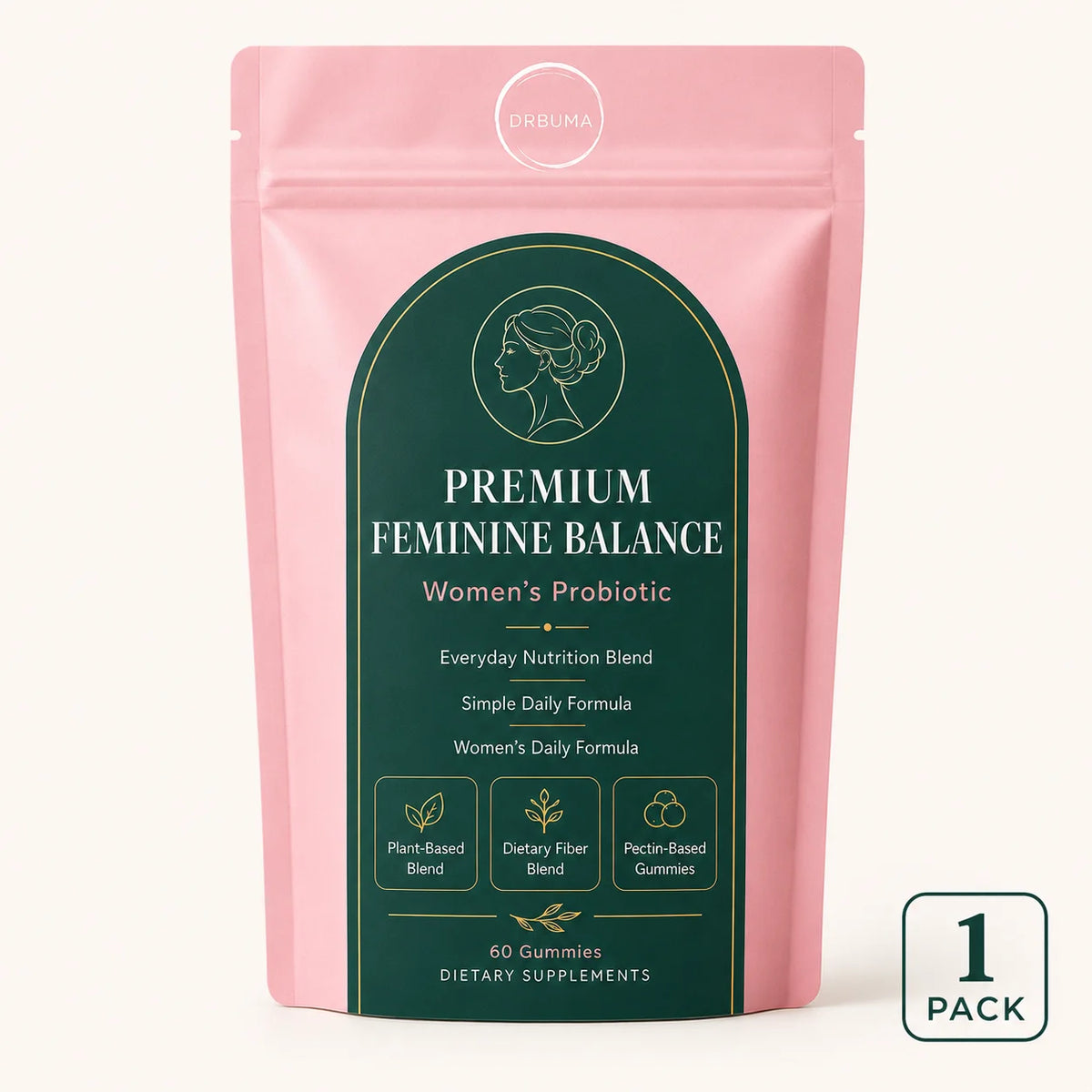 Plant-Based Probiotic Nutritional Gummies With Dietary Fiber And Pectin