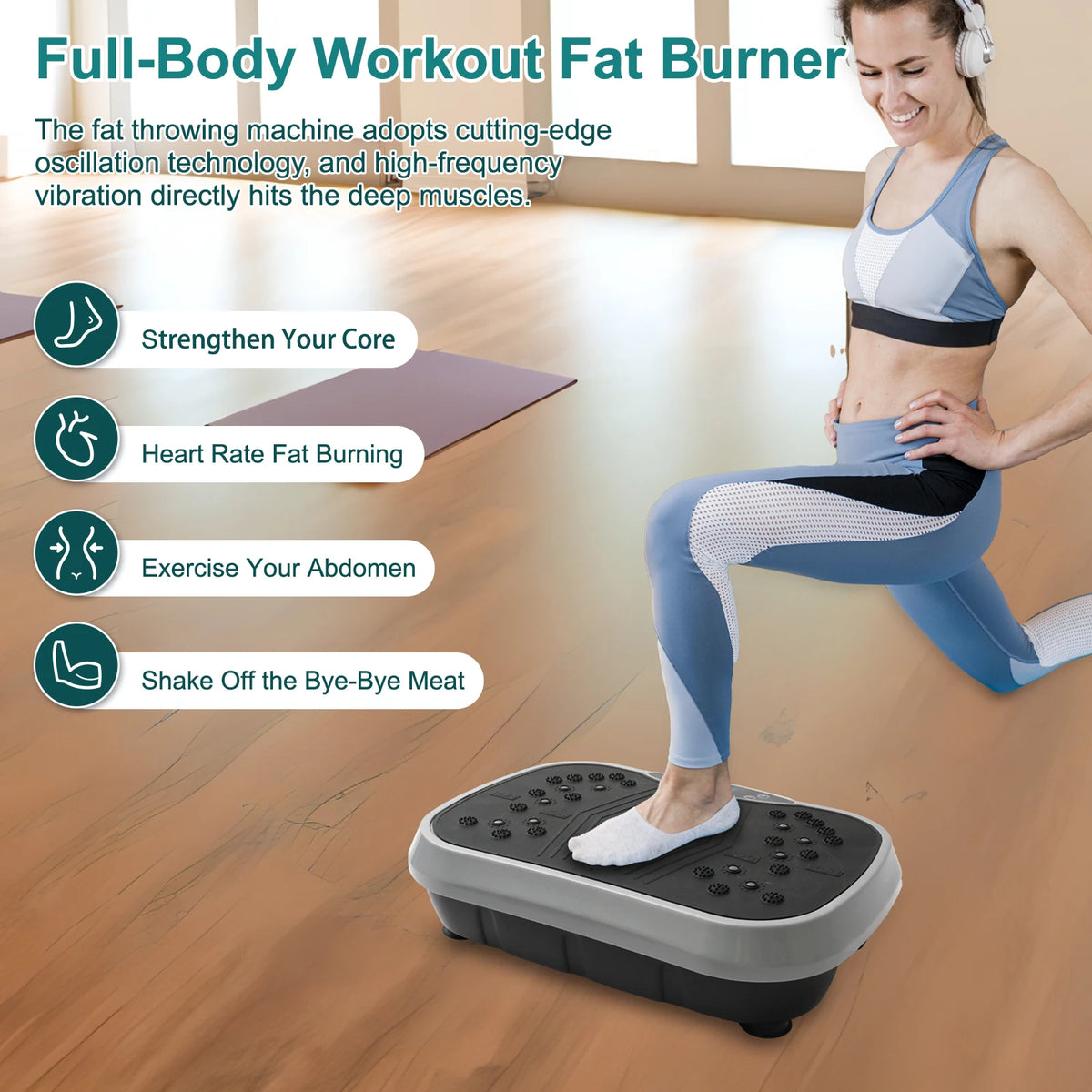 Vibration Plate Exercise Machine For Whole Body Fat Burning Fitness