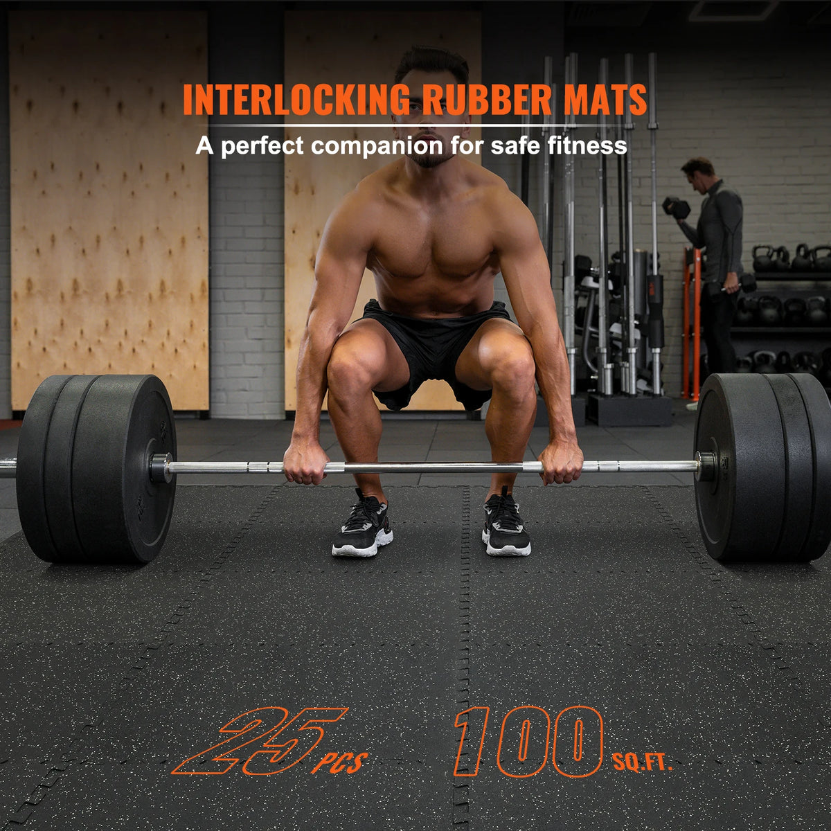 SucceBuy Interlocking Gym Floor Mats Waterproof EVA Foam Rubber Top