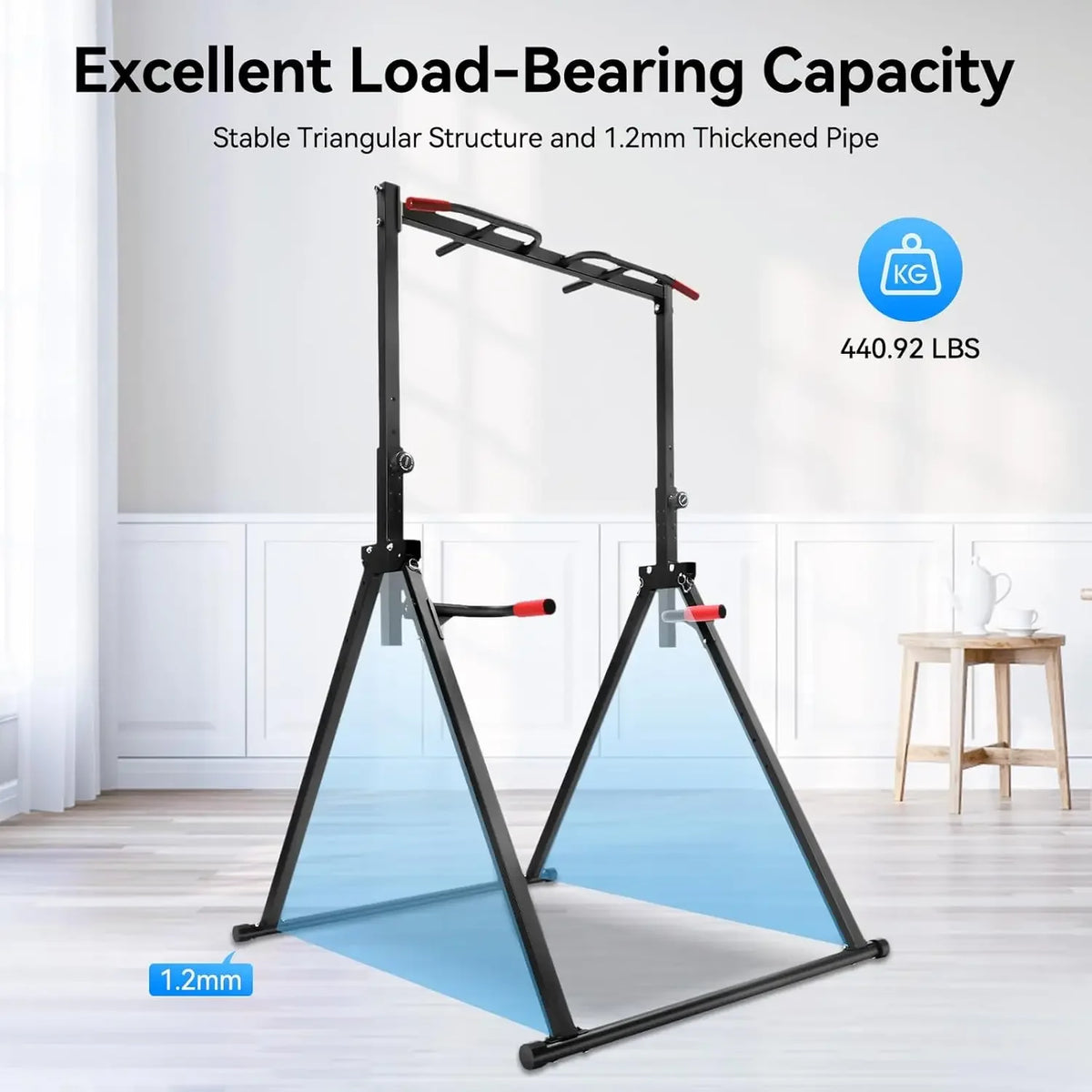 Pull Up Bar Dip Bar Power Tower Adjustable Home Gym