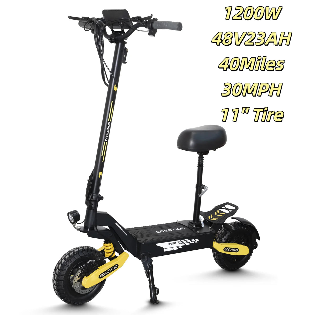 EOEOTWO 1200W Off Road Electric Scooter Foldable For Adults 48V