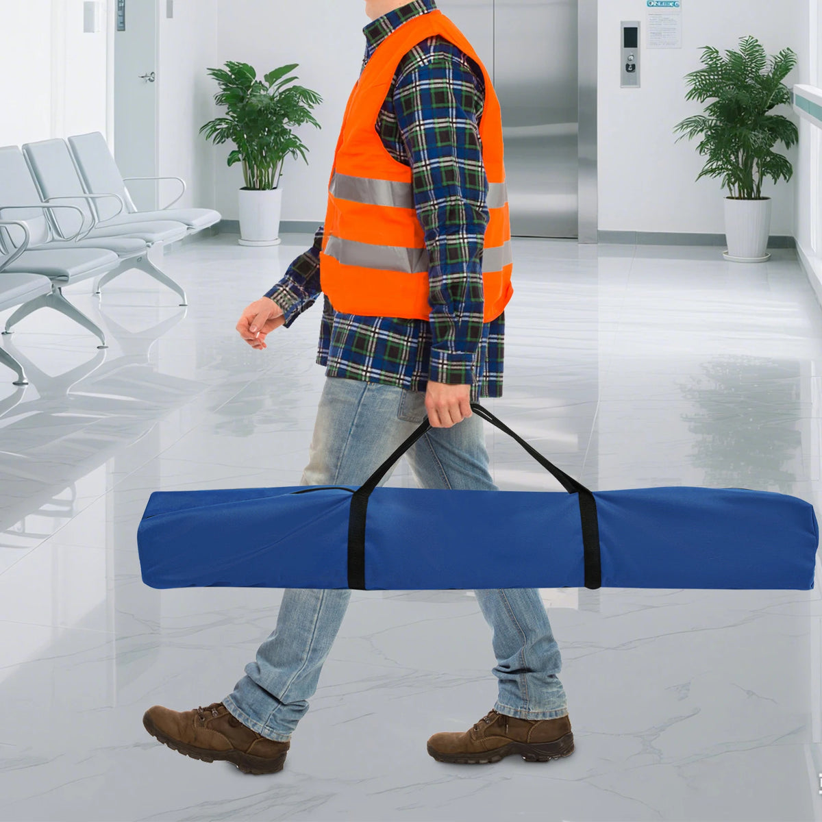 Foldable Medical Emergency Stretcher Portable Patient Transport Stretcher with Safety Belts 350LBS Capacity
