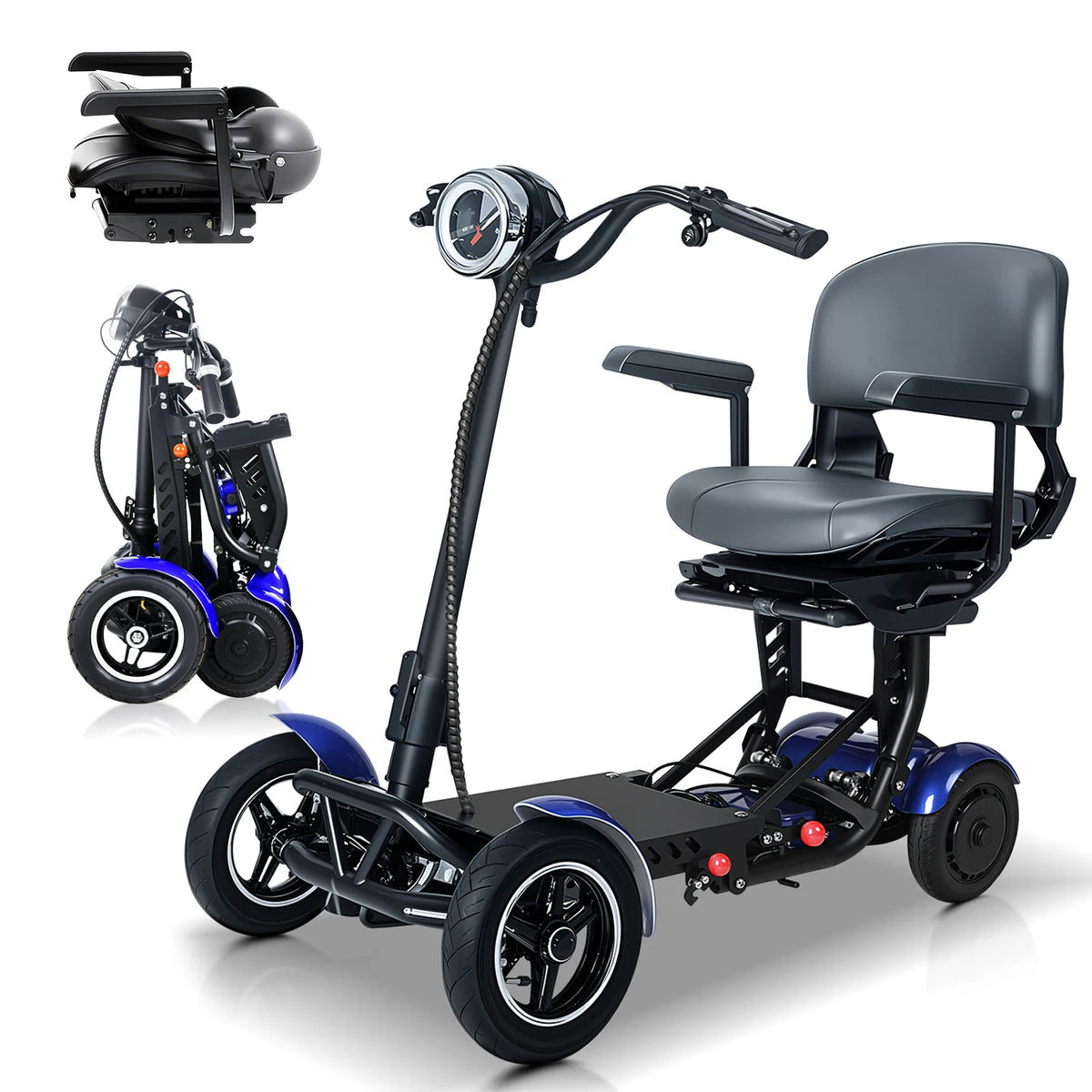 LELEKUAI Folding 4-Wheel Mobility Scooter For Seniors And Adults