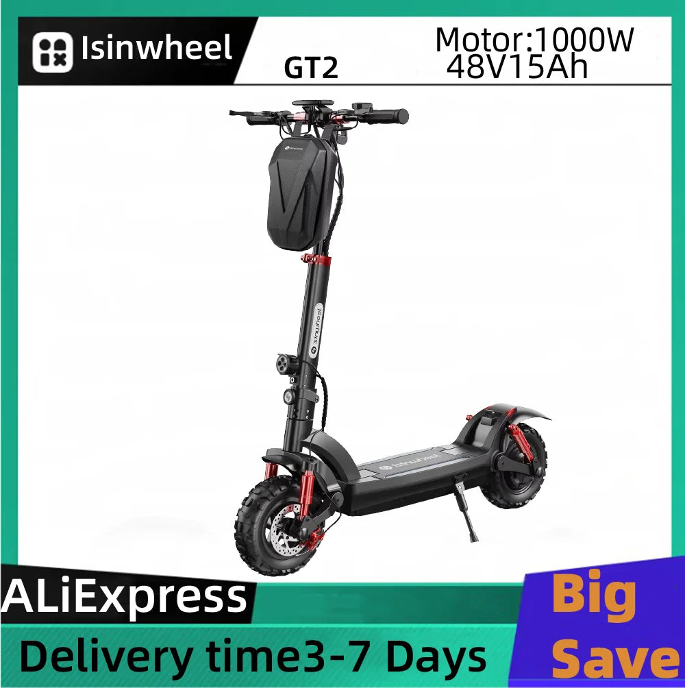GT2 Electric Scooter 1000W 48V Foldable Off Road 11 Inch