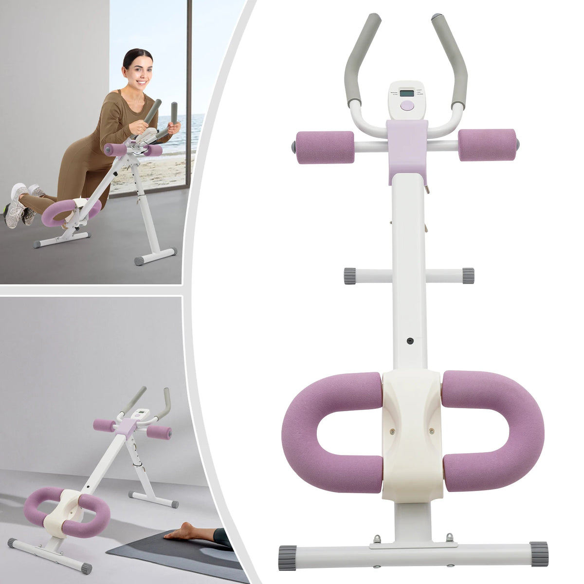 Foldable Abdominal Trainer Machine For Home Gym Height Adjustable Incline