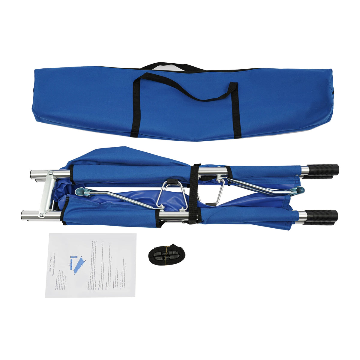 Foldable Medical Emergency Stretcher Portable Patient Transport Stretcher with Safety Belts 350LBS Capacity