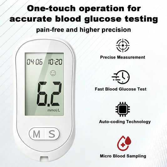 Blood Glucose Monitor Kit With Glucometer And Lancing Device