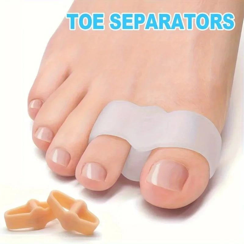 Silicone Double Loop Toe Separators Cushions For Daily Foot Care