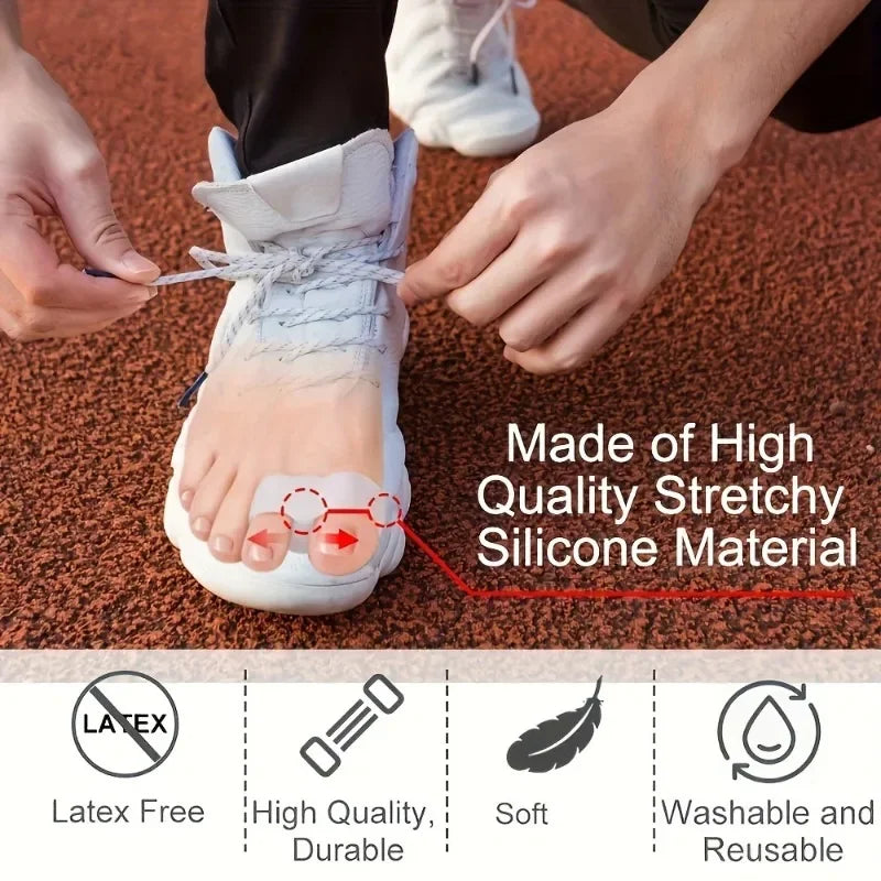 Silicone Double Loop Toe Separators Cushions For Daily Foot Care