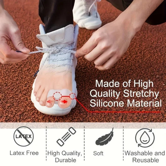 Silicone Double Loop Toe Separators Cushions For Daily Foot Care