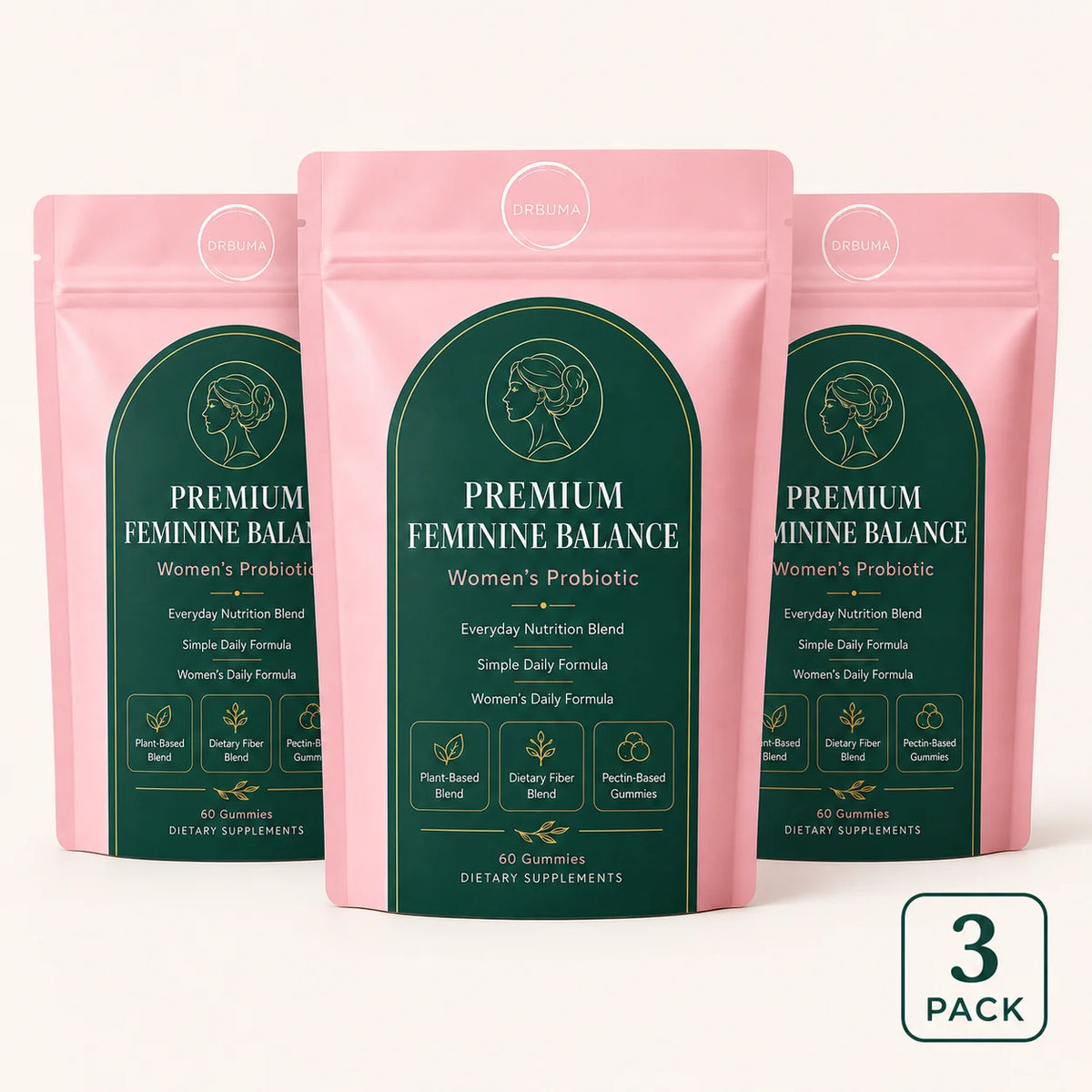 Plant-Based Probiotic Nutritional Gummies With Dietary Fiber And Pectin