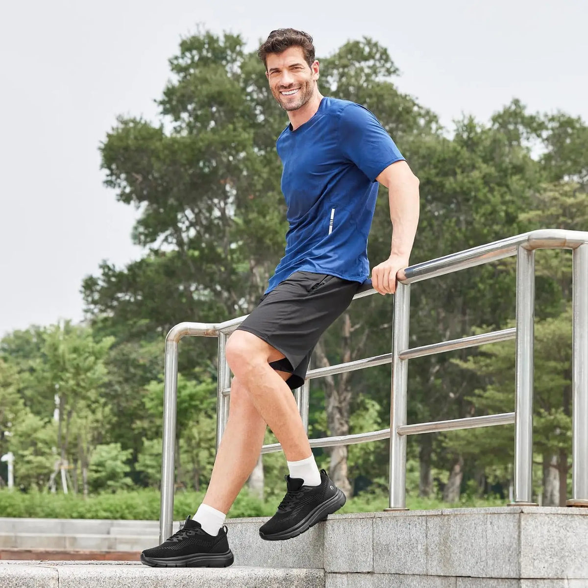 FitVille Men's Orthopedic Walking Sneakers for Foot Pain Relief