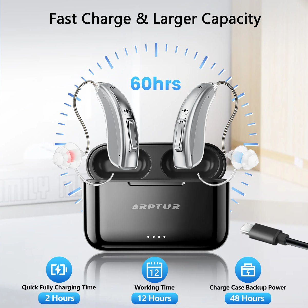 Zepau Rechargeable Hearing Aids With Noise Cancellation And App Control