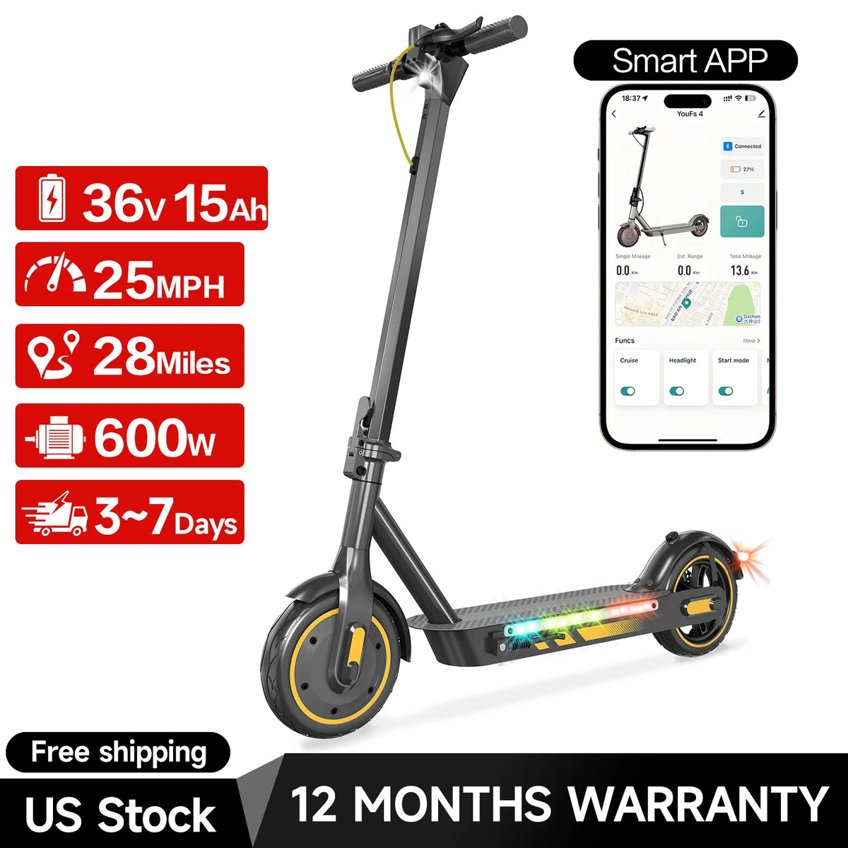 Ye Iwheel V10PRO Foldable Electric Scooter 500W 36V Battery