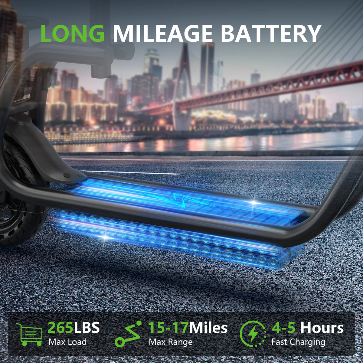 Electric Scooter With Seat And Basket Foldable LED Lights