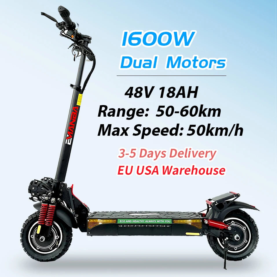 Emanba X4 Dual 800W Electric Scooter 50 To 60km Range