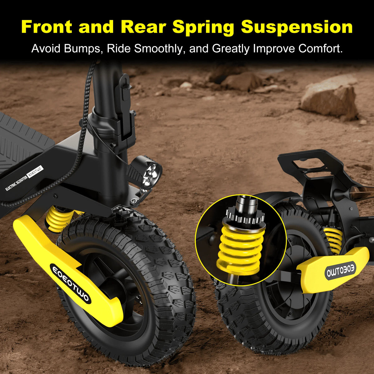EOEOTWO 1200W Off Road Electric Scooter Foldable For Adults 48V