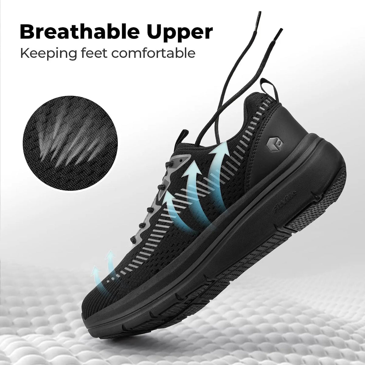 FitVille Men's Orthopedic Walking Sneakers for Foot Pain Relief