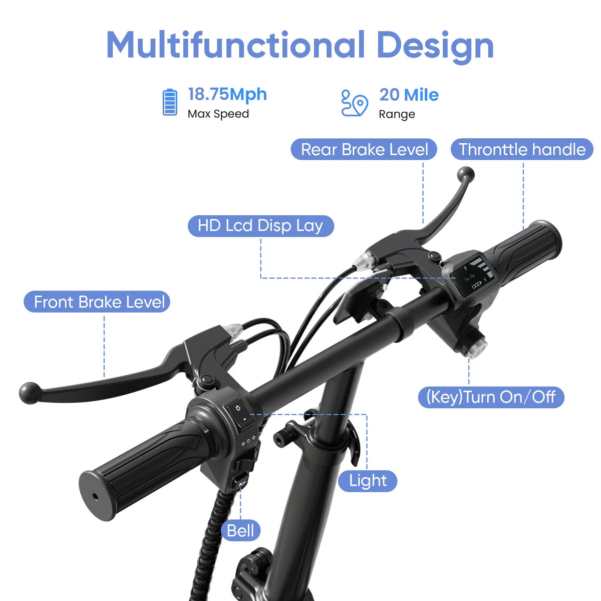 Eilleo Spacewalk 750W Electric Scooter With Large Pet Basket