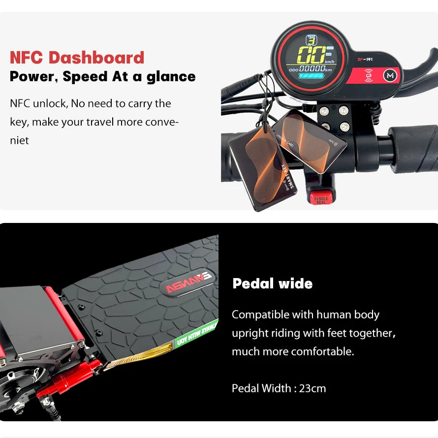Emanba X4 Dual 800W Electric Scooter 50 To 60km Range