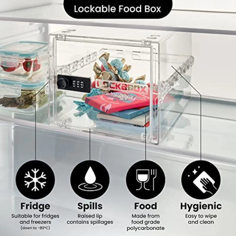 One™ Premium Lock Box Medium Combination Lock Box For Food, Medicine and Home Safety External Size 12 x 8 x 6.6 Inch