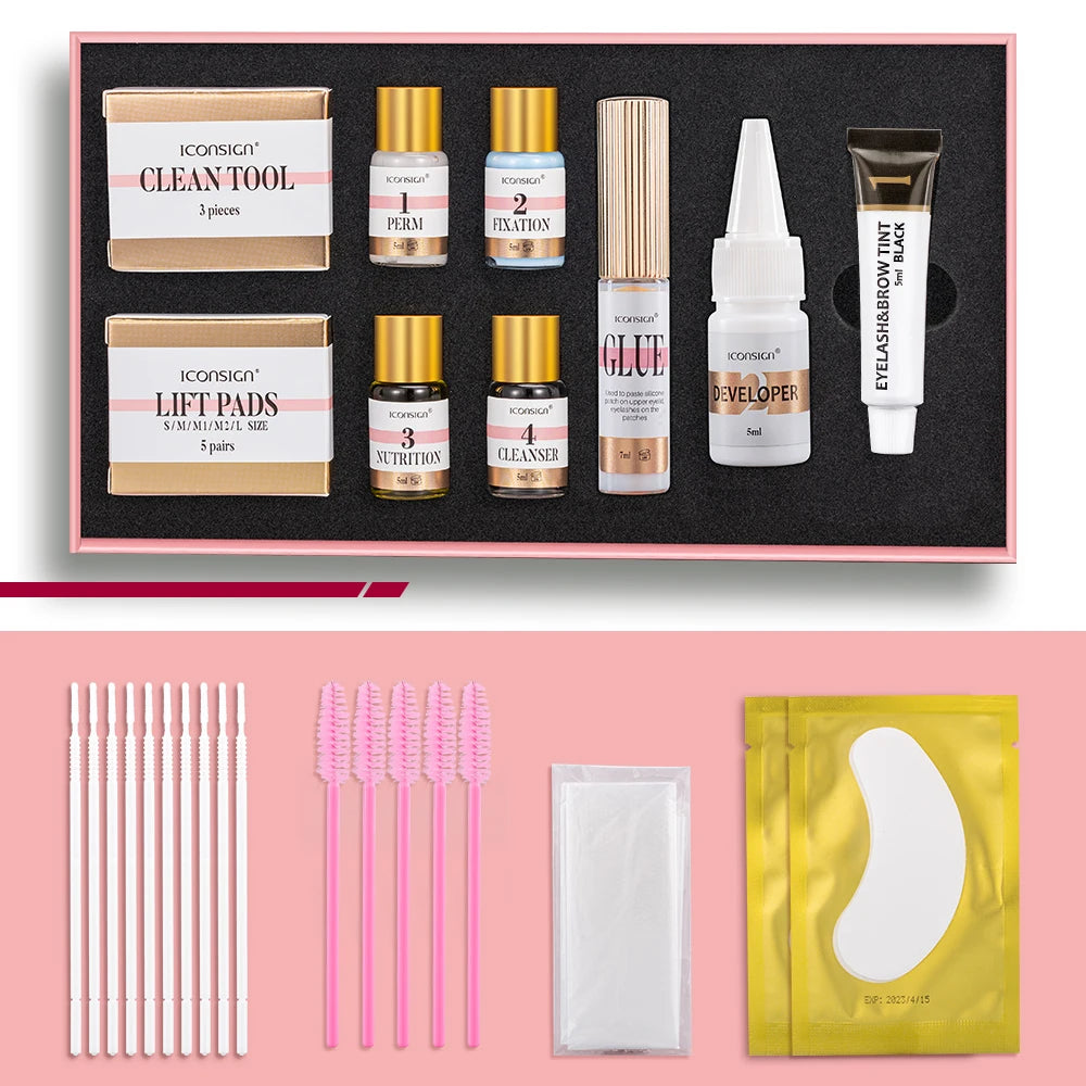 ICONSIGN Professional Lash Lift and Tint Kit for Eyelash Curling