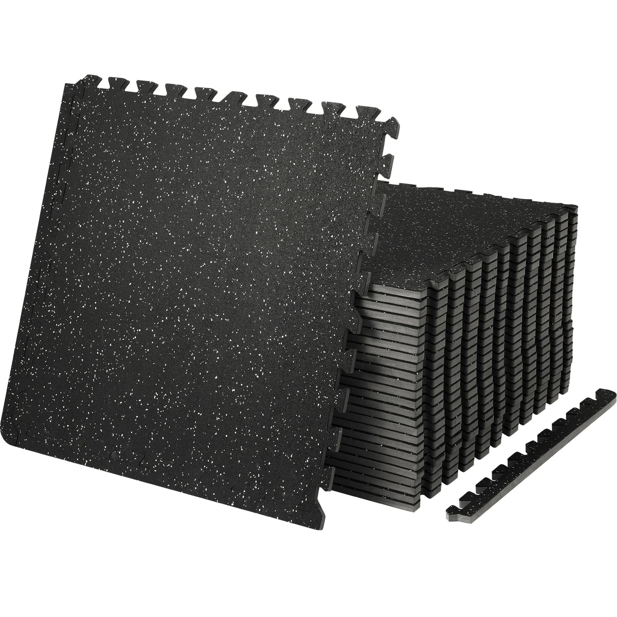 SucceBuy Interlocking Gym Floor Mats Waterproof EVA Foam Rubber Top