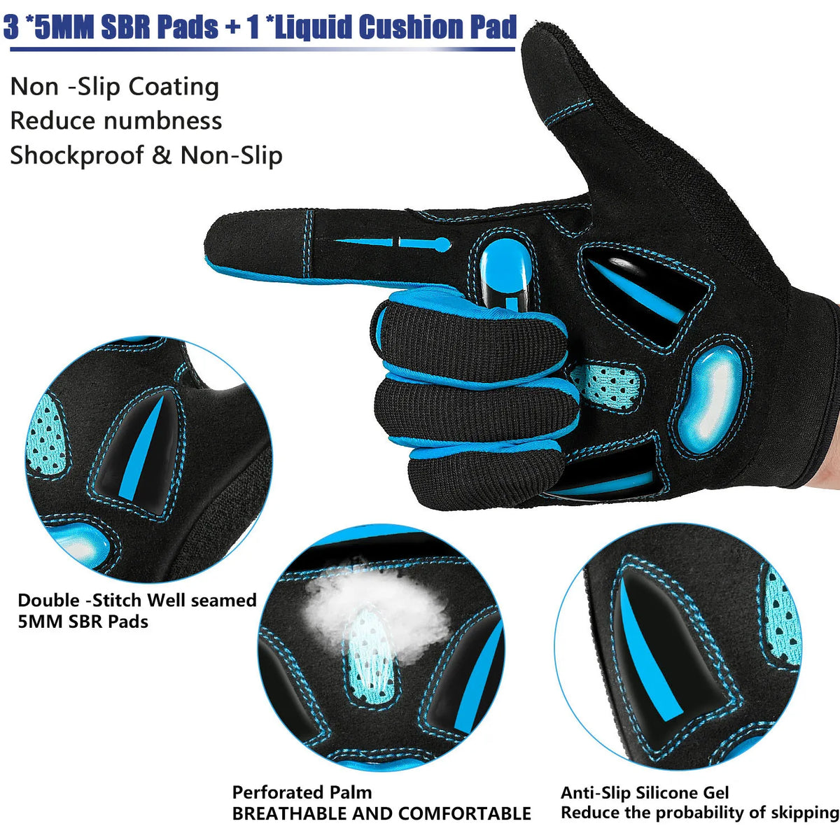 MOREOK Racing Gloves Motocross Breathable Non Slip MTB Cycling