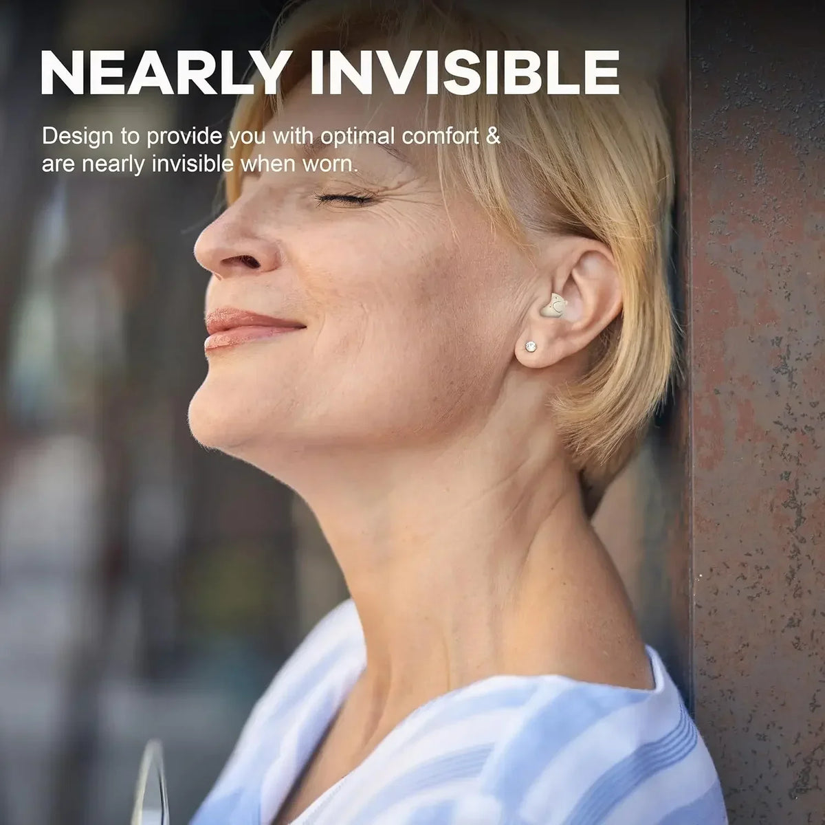 Rechargeable Invisible CIC Hearing Aid With Automatic Noise Reduction
