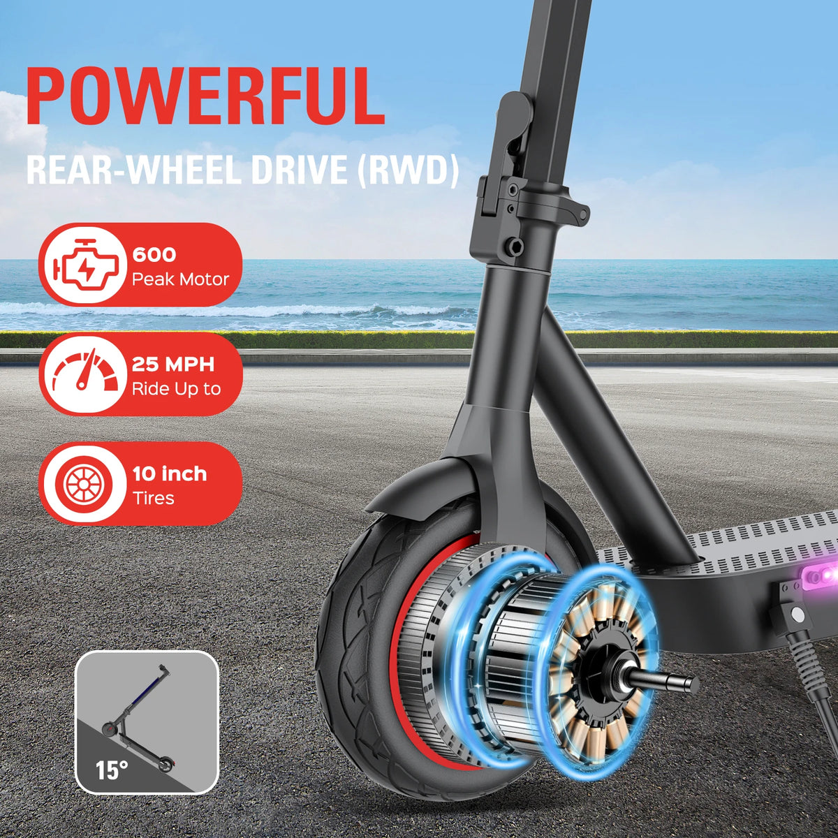 Ye Iwheel V10PRO Foldable Electric Scooter 500W 36V Battery