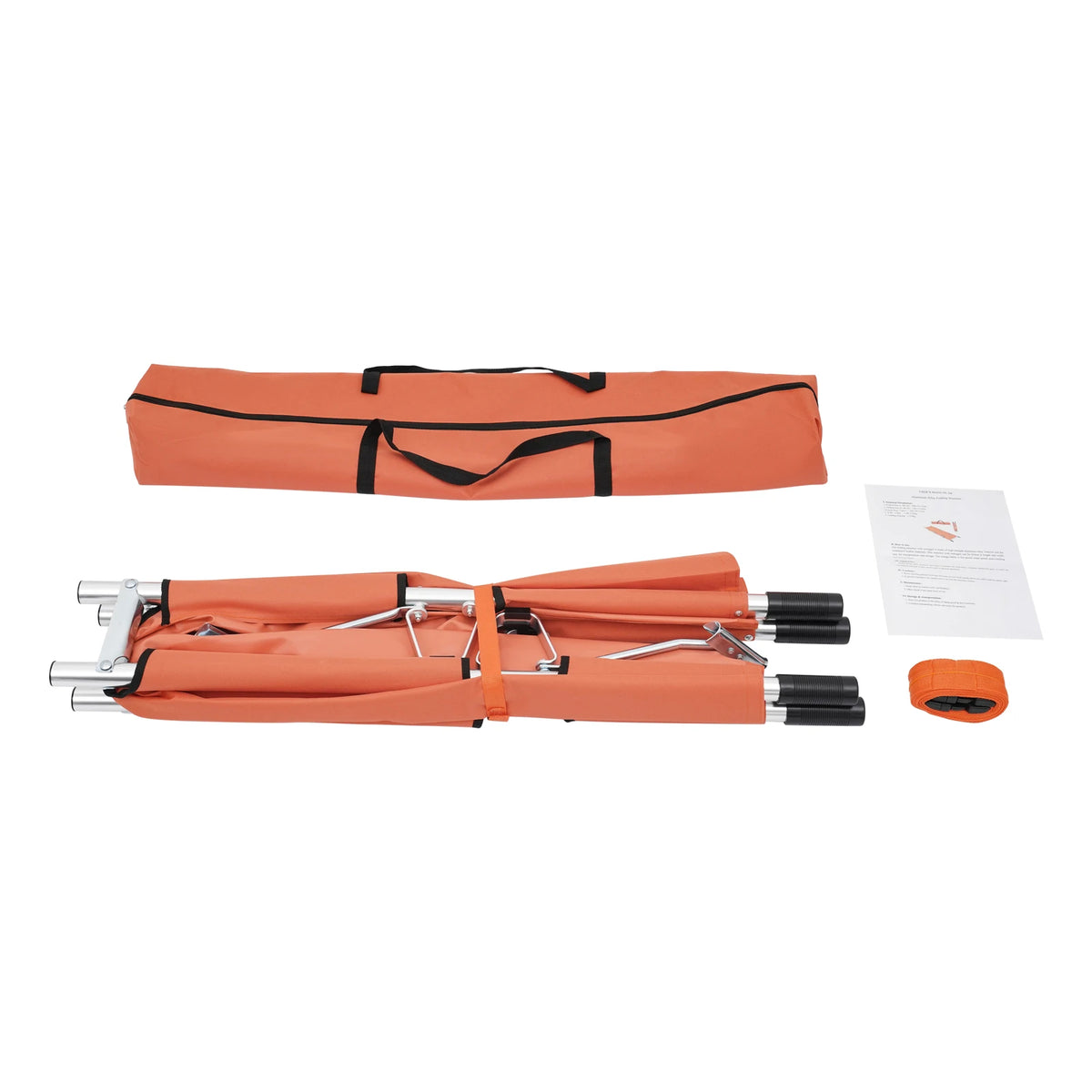 Foldable Medical Emergency Stretcher Portable Patient Transport Stretcher with Safety Belts 350LBS Capacity