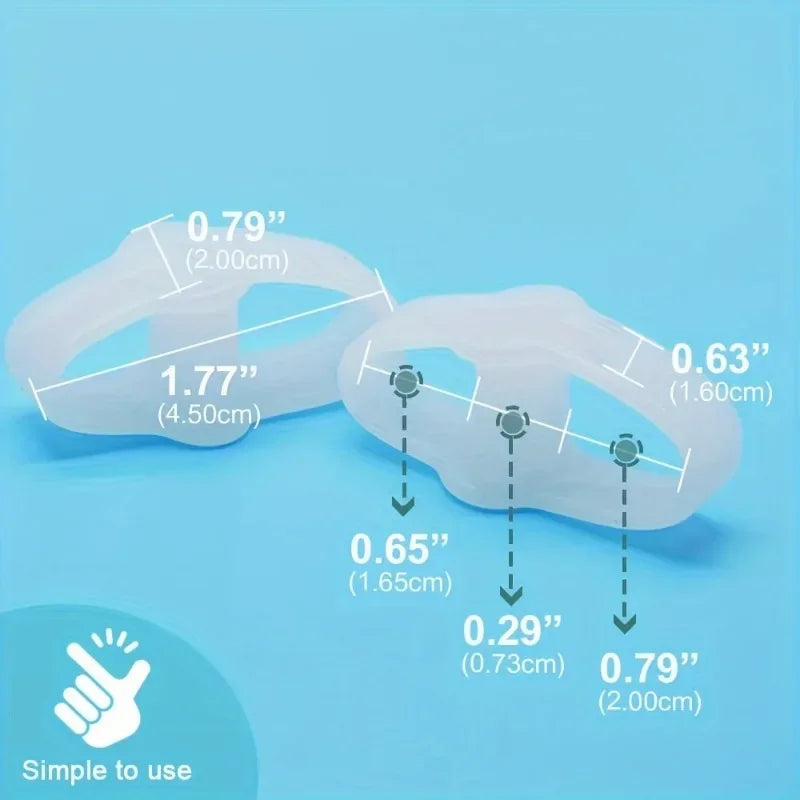 Silicone Double Loop Toe Separators Cushions For Daily Foot Care