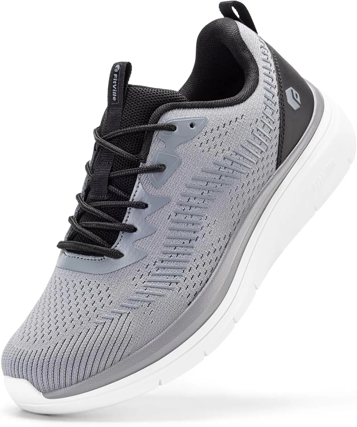 FitVille Men's Orthopedic Walking Sneakers for Foot Pain Relief