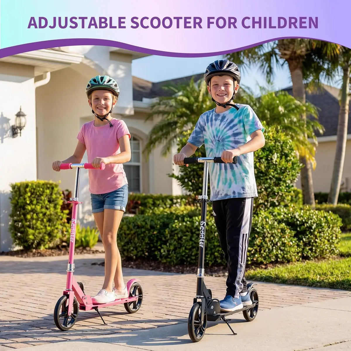 HiMISS Urban Ride Kick Scooter for Kids Teens Foldable Aluminum