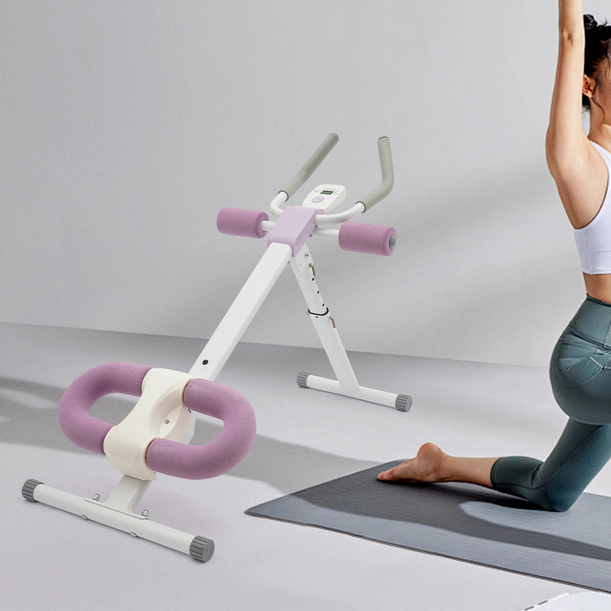 Foldable Abdominal Trainer Machine For Home Gym Height Adjustable Incline