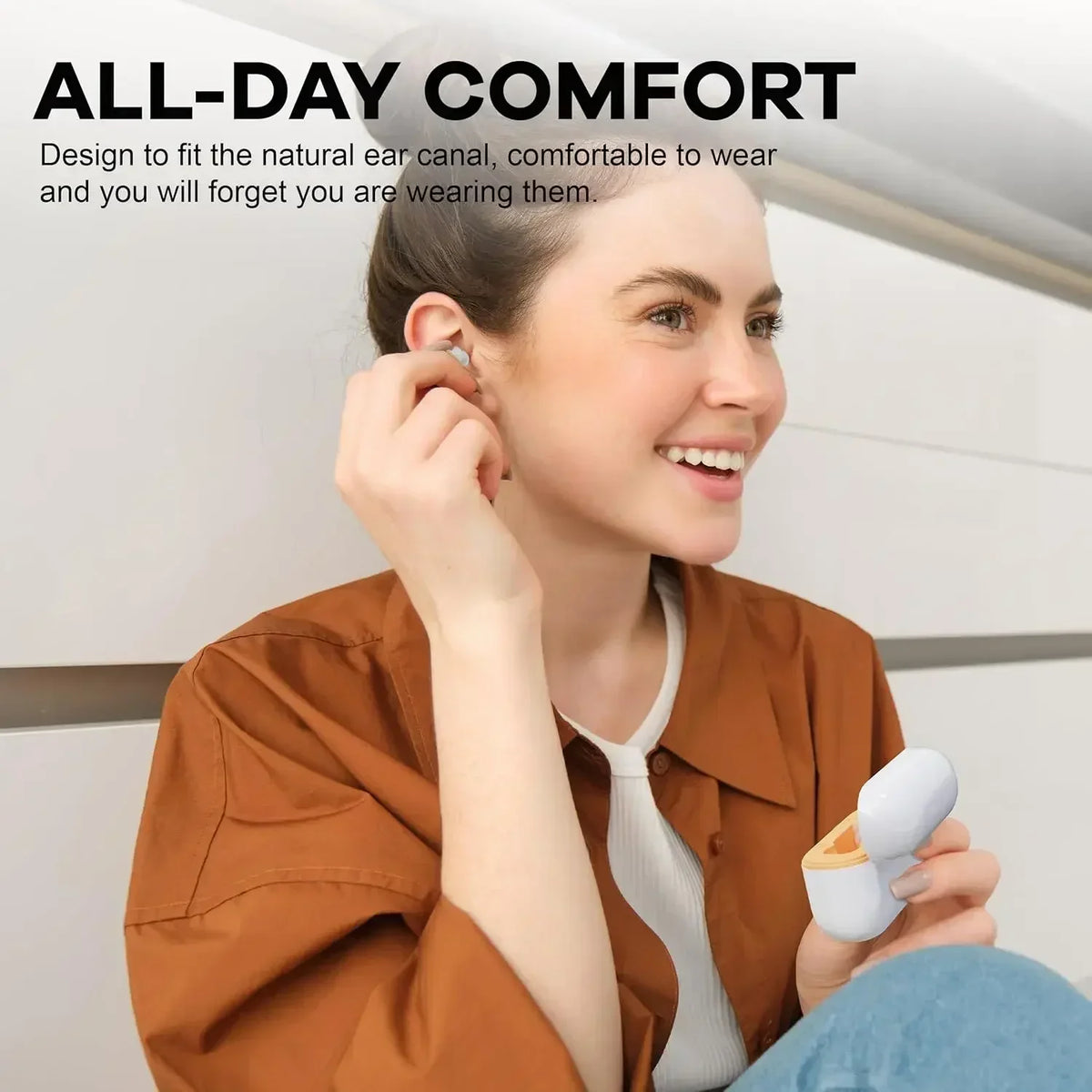 Rechargeable Invisible CIC Hearing Aid With Automatic Noise Reduction