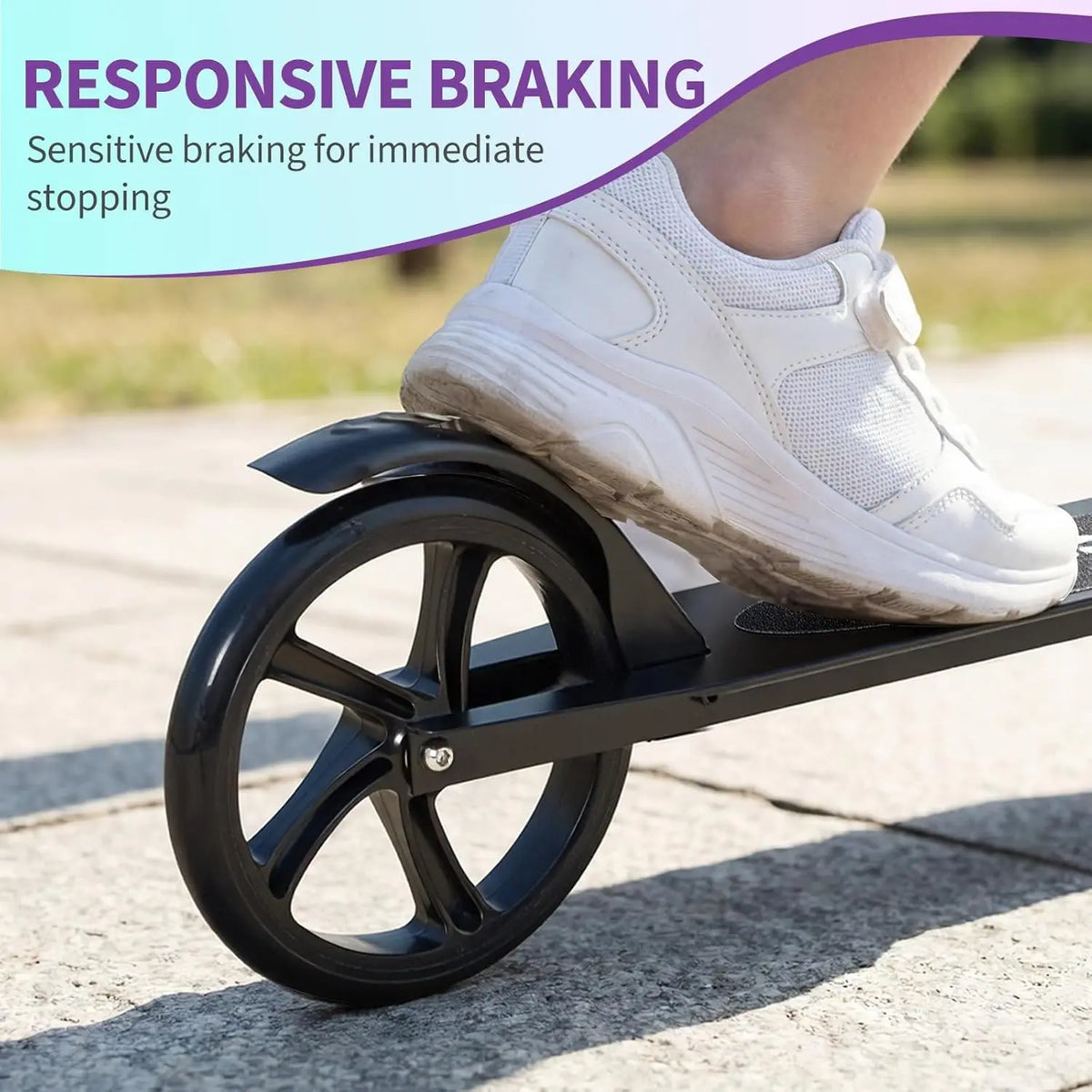 HiMISS Urban Ride Kick Scooter for Kids Teens Foldable Aluminum